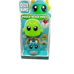 NWT DohKins Dinosaur- Dough never dries out. Scented dough with mold